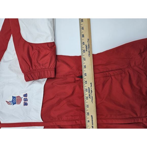 Vintage Team USA 100% Polyester Full Zip OLYMPIC Jacket WOMEN'S Size SMALL RED - Picture 4 of 11